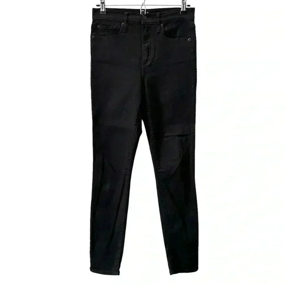 GAP True Skinny Jeans  High Waisted Stretch Black Denim Size 26 - Picture 5 of 16
